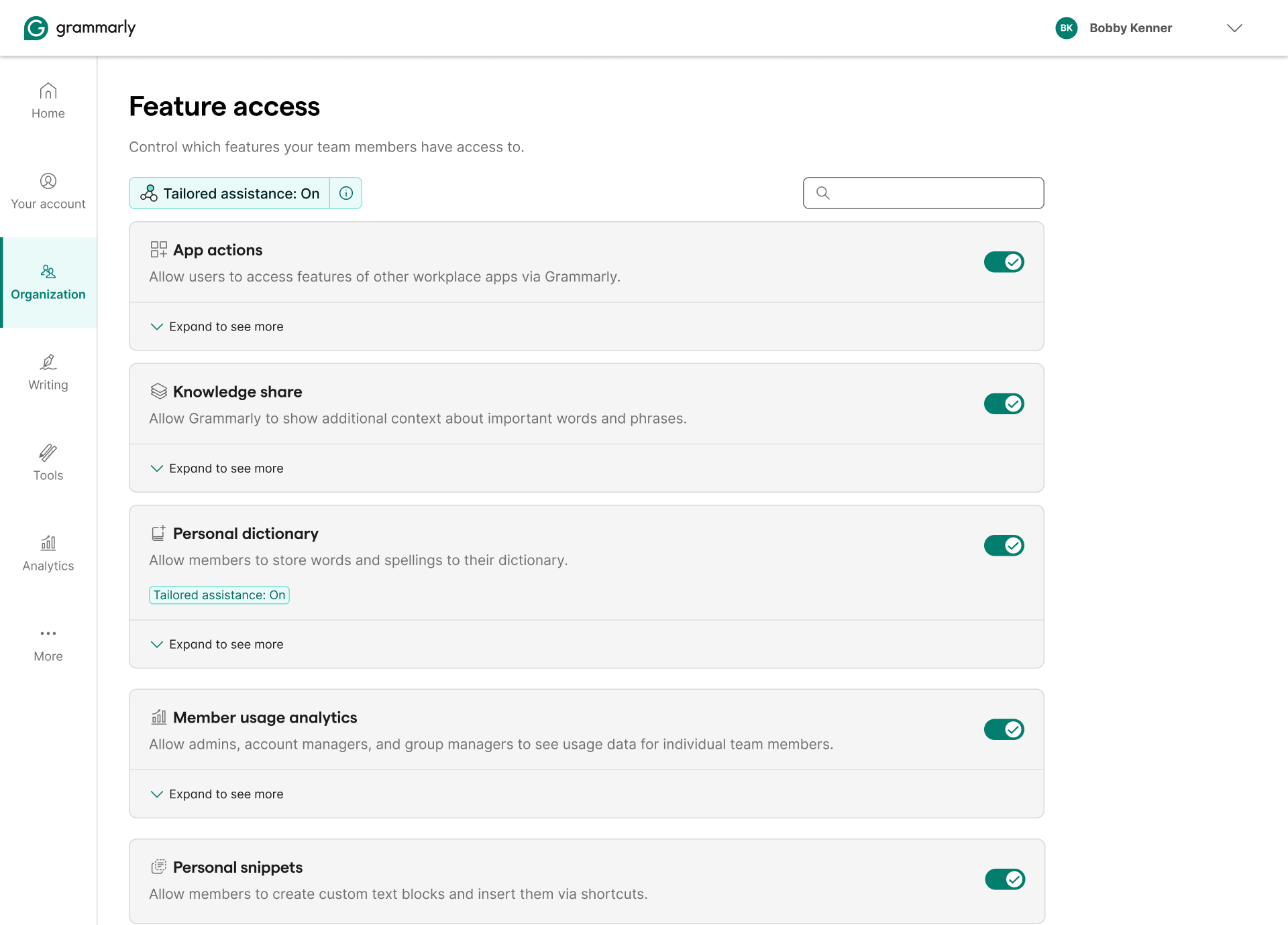 CMP — enterprise admin view