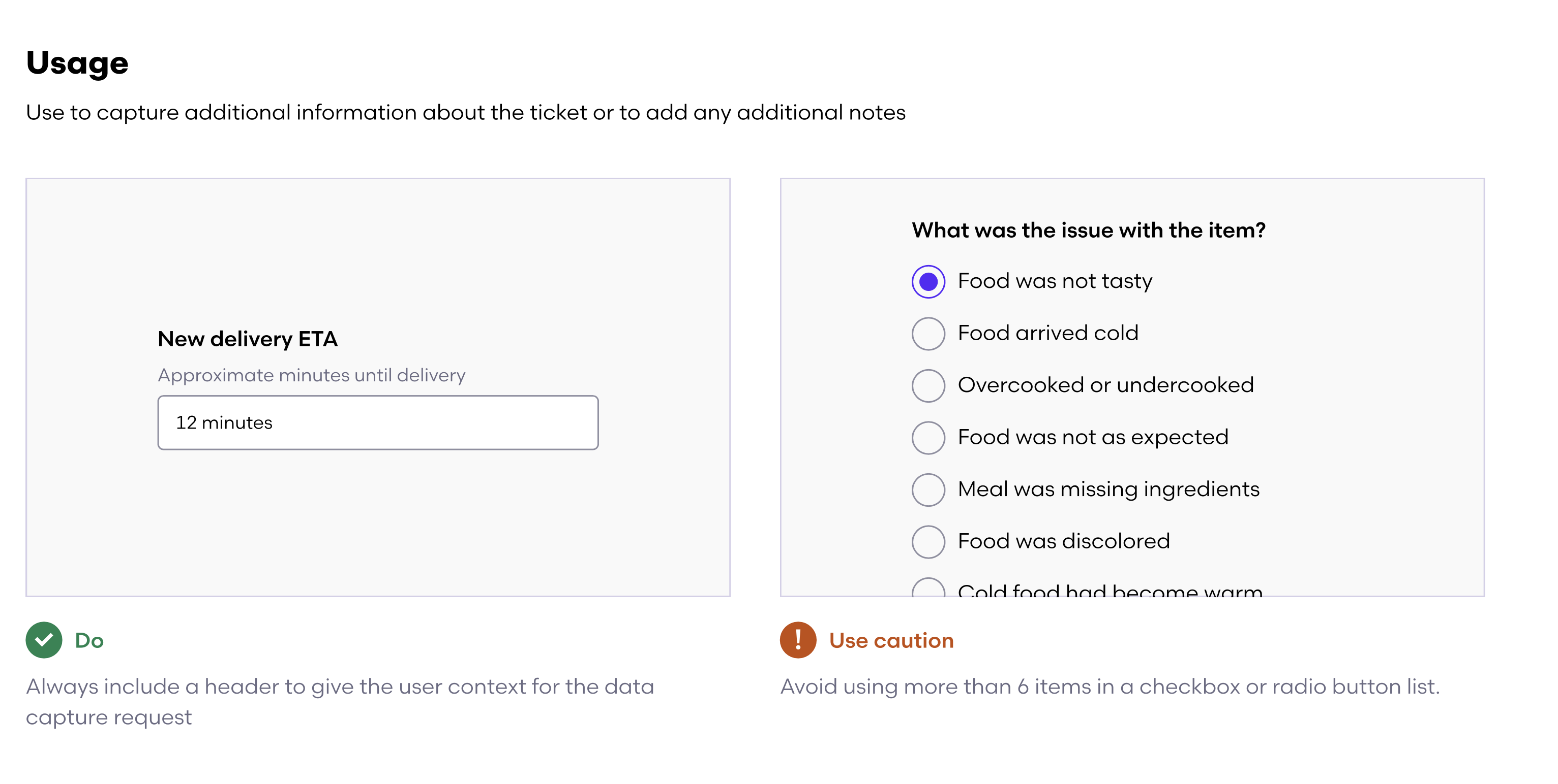 Care data capture components