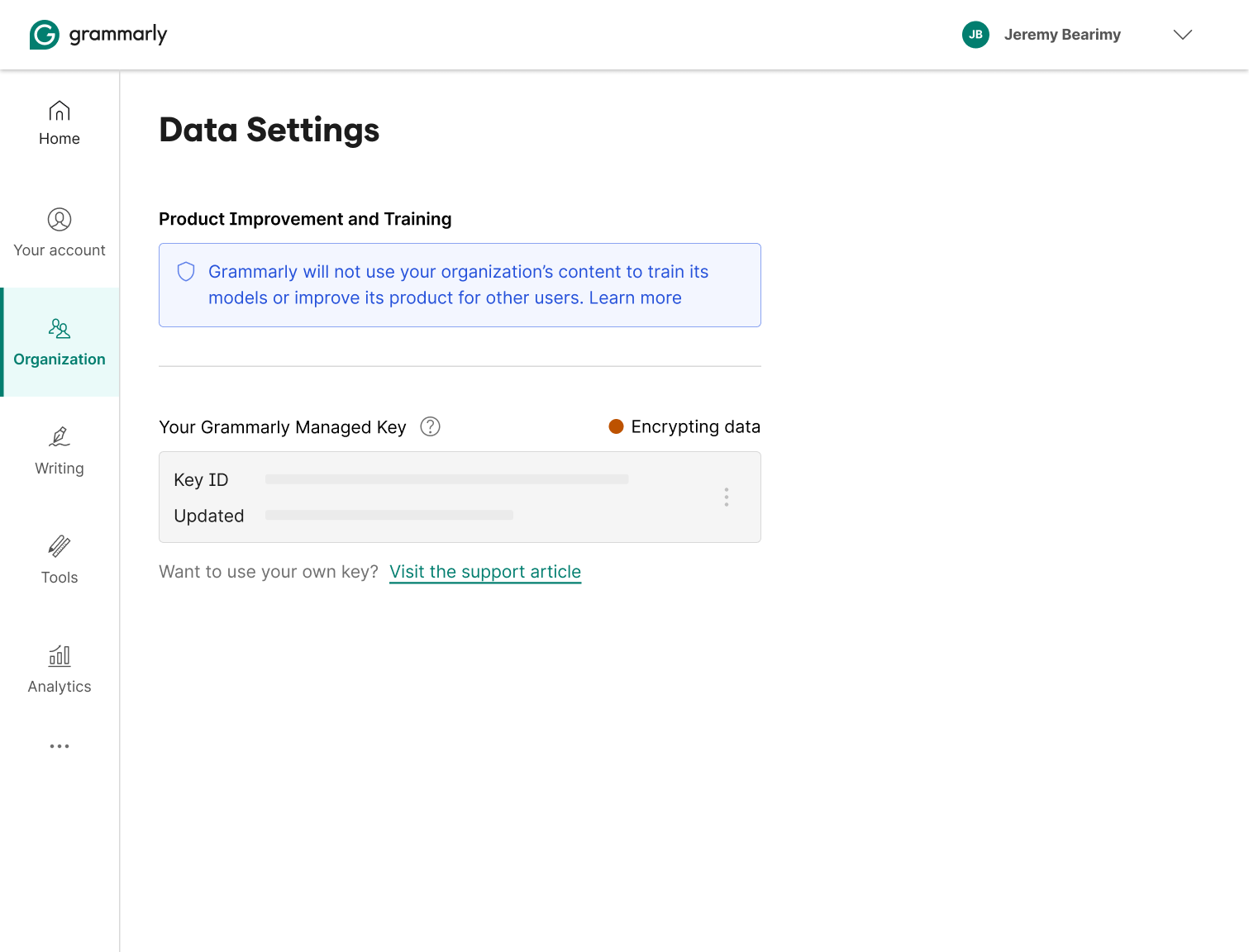 Active state exploration — in-progress encryption status